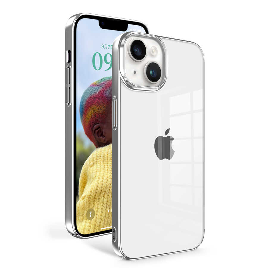 Apple iPhone 14 Kılıf NXXA Sun Kapak-Gümüş