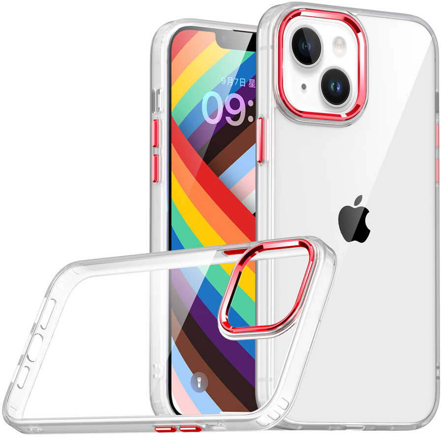iPhone 14 Plus Uyumlu NXXA Flora Kapak-Kırmızı