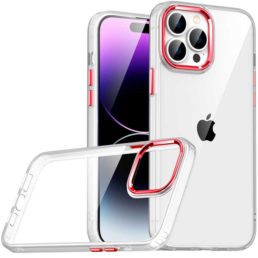 iPhone 14 Pro Uyumlu NXXA Flora Kapak-Kırmızı