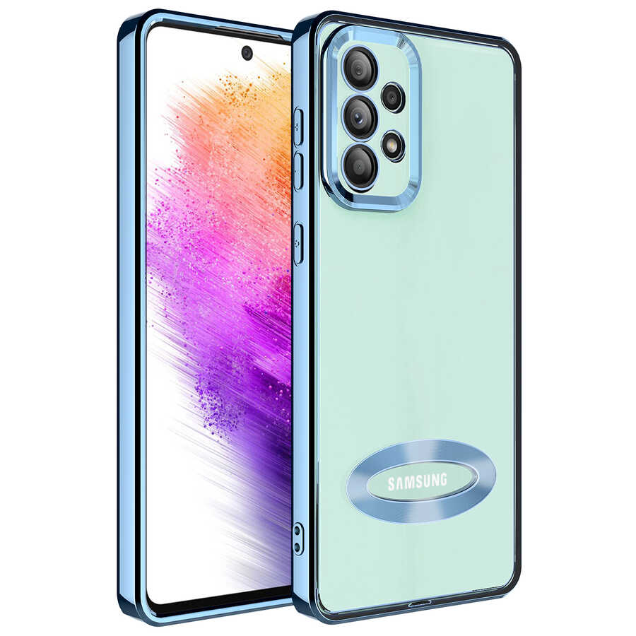 Galaxy A32 4G Kılıf Kamera Korumalı Logo Gösteren NXXA Omega Kapak-Sierra Mavi