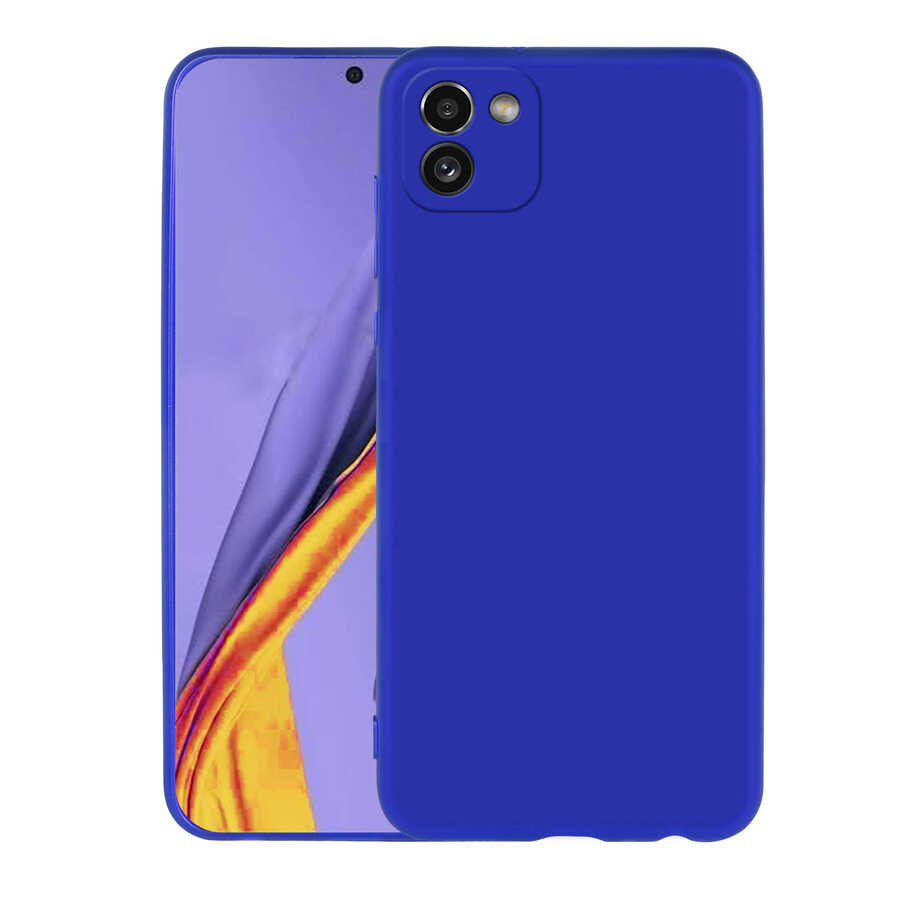 Galaxy A03 Kılıf NXXA Premier Silikon Kapak-Saks Mavi