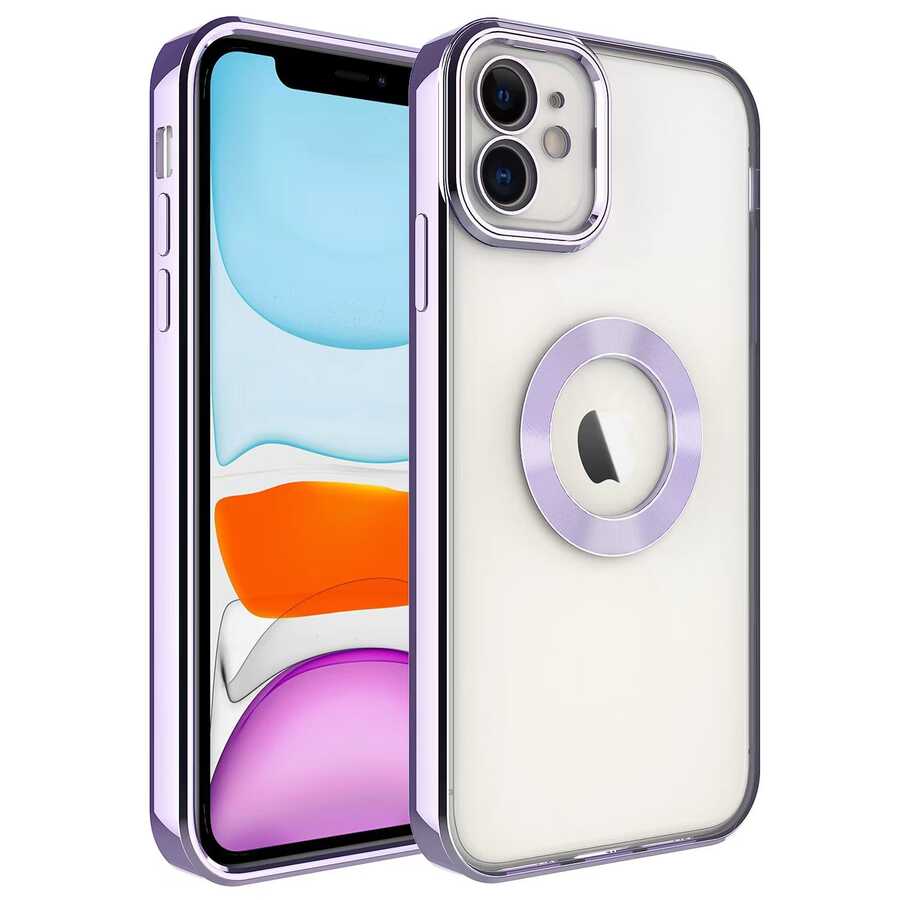 iPhone 11 Uyumlu Kamera Korumalı Logo Gösteren NXXA Omega Kapak-Lila