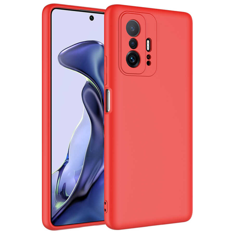 Xiaomi Mi 11T 5G Kılıf NXXA Mara LaAAKan Kapak-Kırmızı