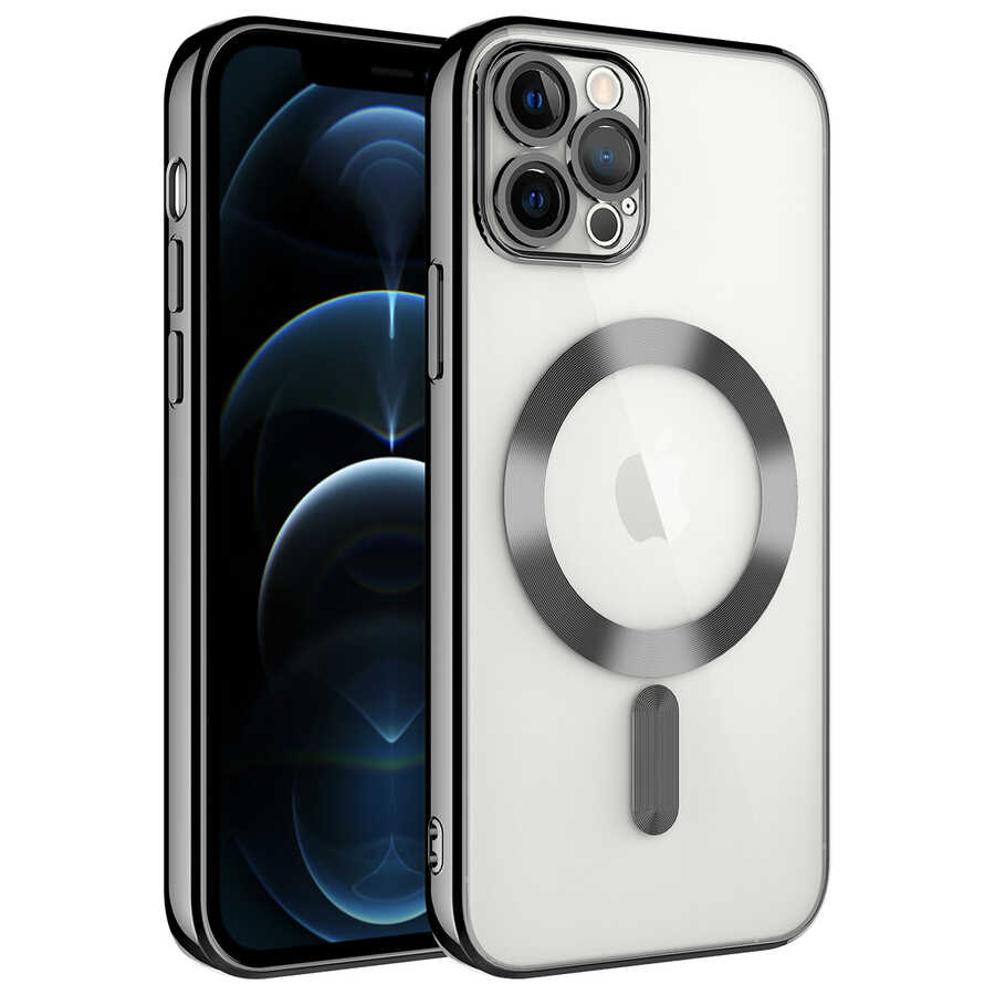 Apple iPhone 11 Pro Max Kılıf Kamera Korumalı Magsafe Wireless Şarj Özellikli NXXA Demre Kapak-Siyah