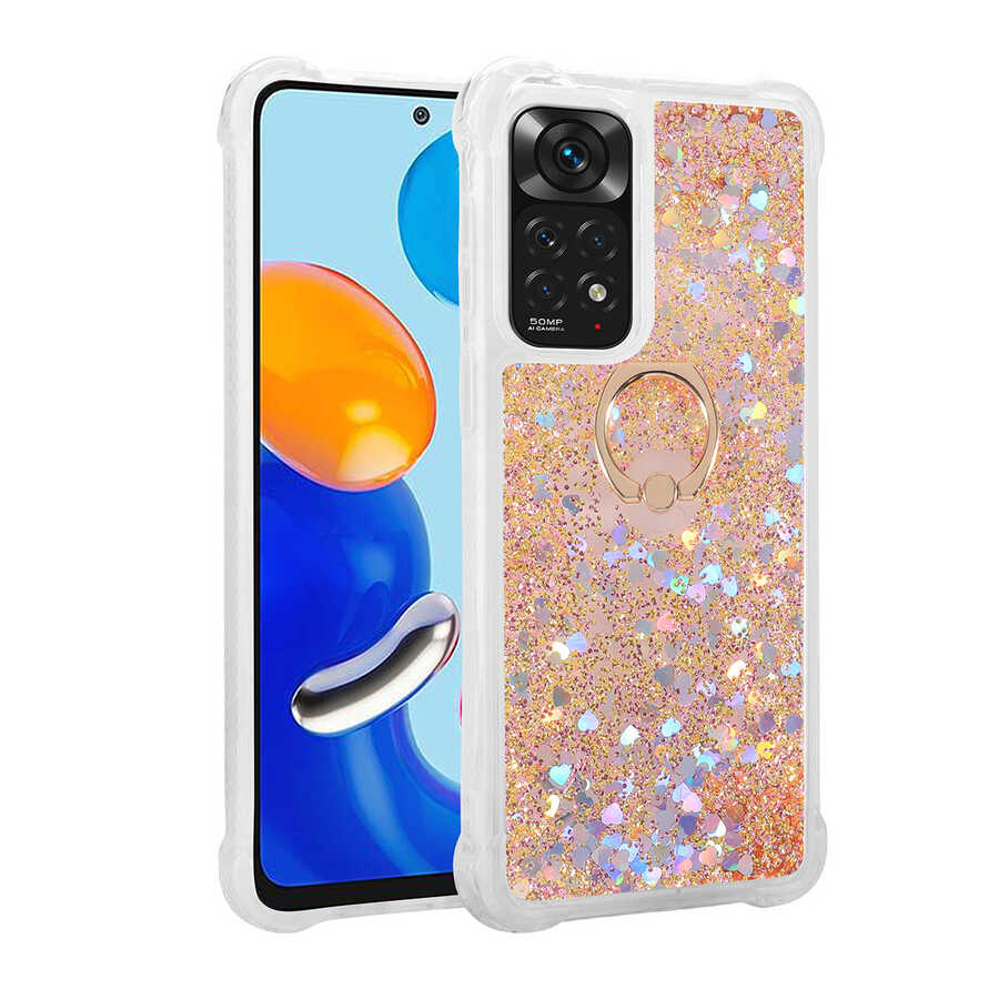 Xiaomi Redmi Note 11S Global Kılıf NXXA Milce Kapak-Gold