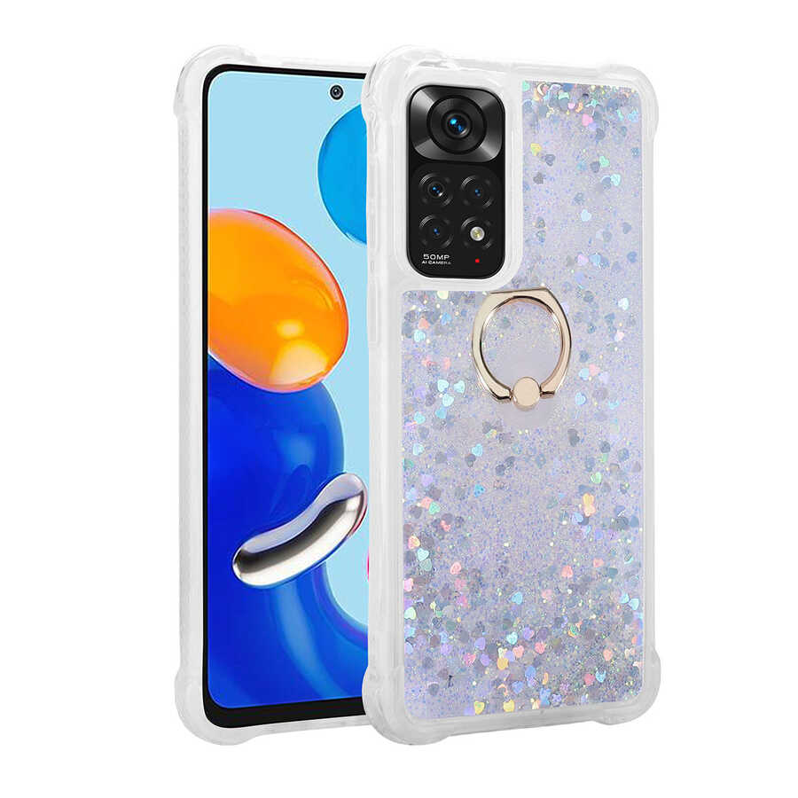 Xiaomi Redmi Note 11S Global Kılıf NXXA Milce Kapak-Gümüş