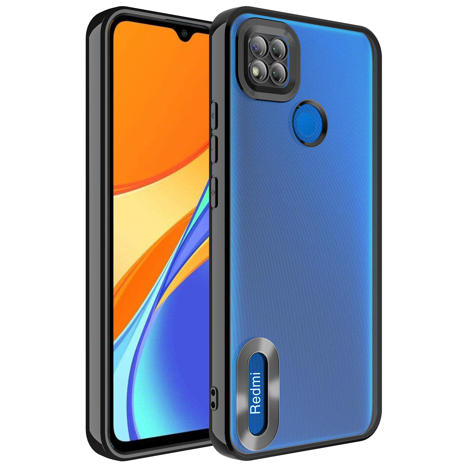 Xiaomi Redmi 9C Kılıf Kamera Korumalı Logo Gösteren NXXA Omega Kapak-Siyah