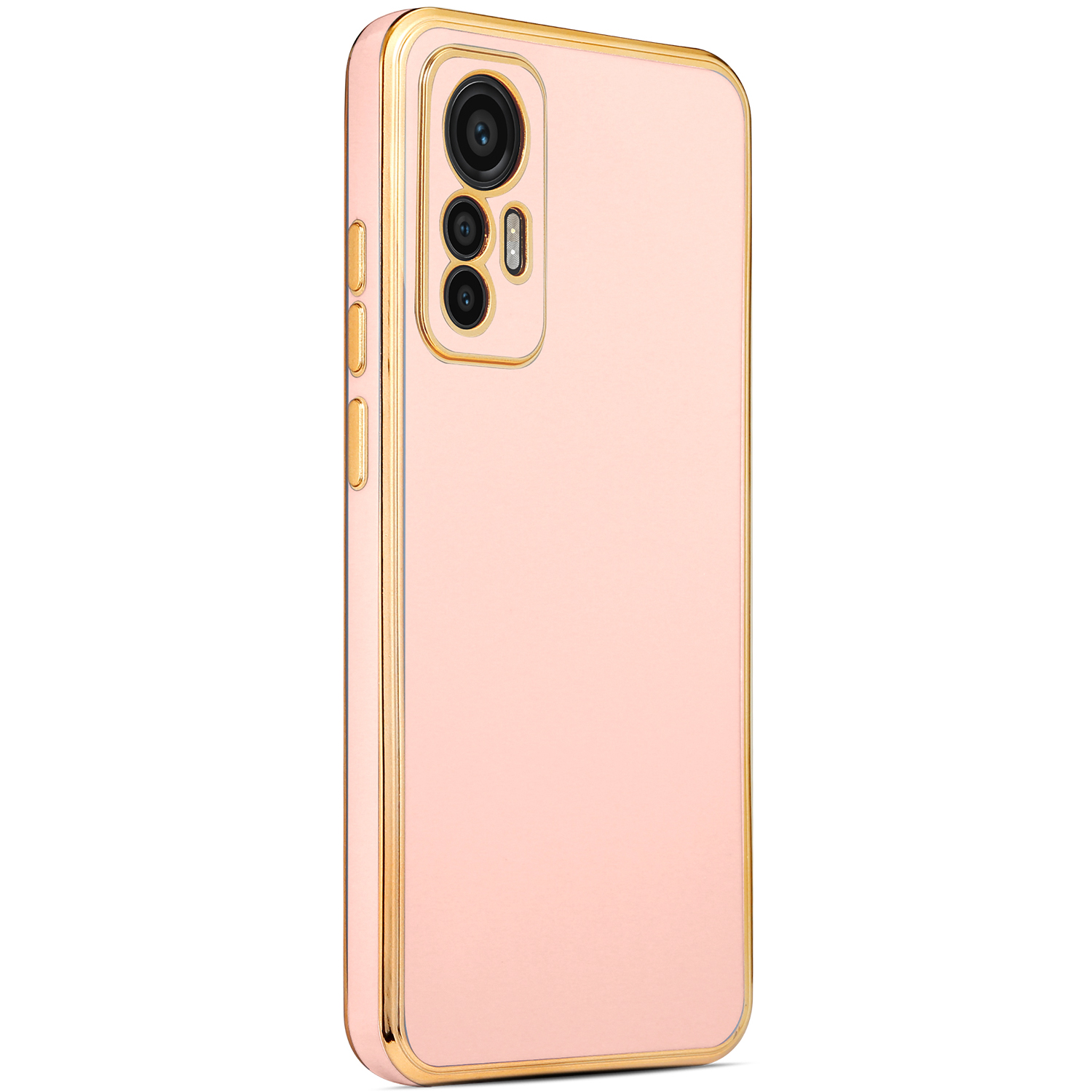 Xiaomi Xiaomi 12 Lite Kılıf NXXA Bark Kapak-Rose Gold