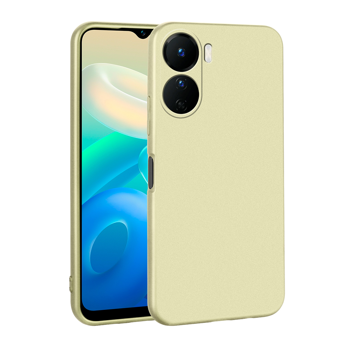Vivo Y16 Kılıf NXXA Premier Silikon Kapak-Gold