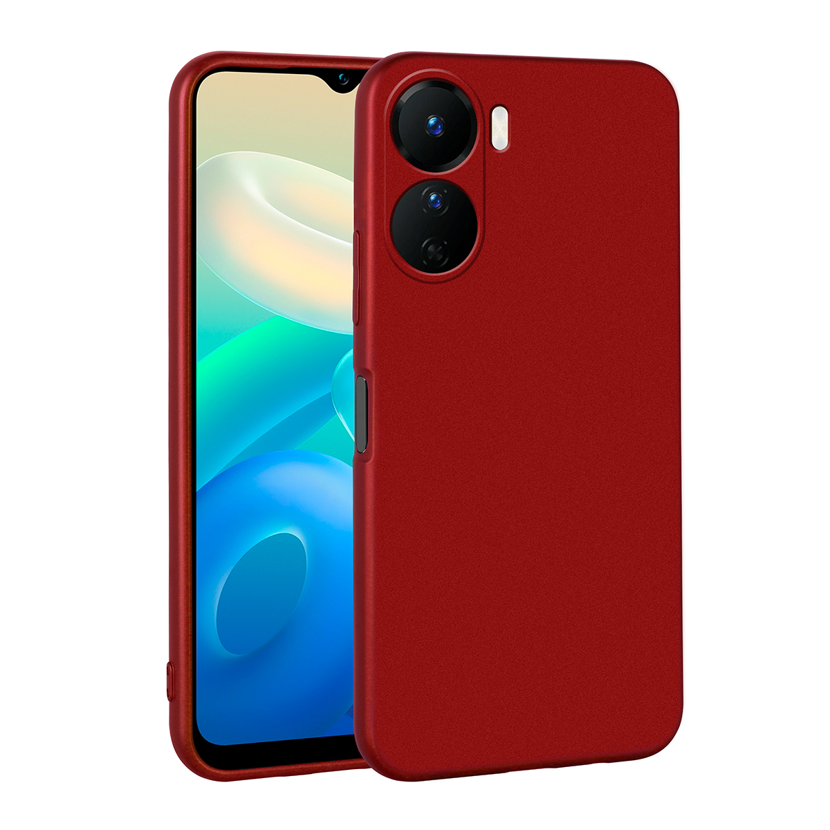 Vivo Y16 Kılıf NXXA Premier Silikon Kapak-Kırmızı
