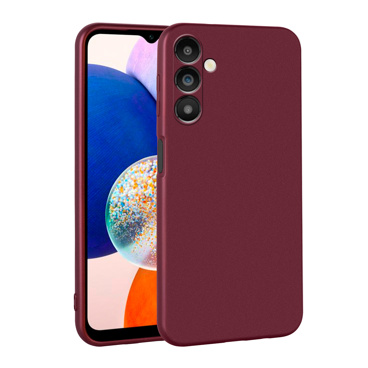 Galaxy A14 Kılıf NXXA Premier Silikon Kapak-Mürdüm
