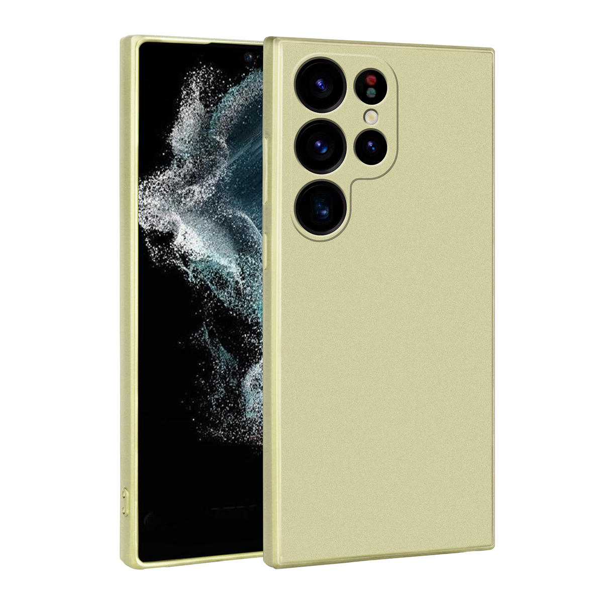 Galaxy S23 Ultra Kılıf NXXA Premier Silikon Kapak-Gold