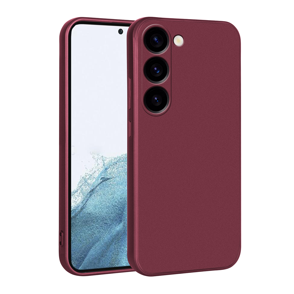 Galaxy S23 Plus Kılıf NXXA Premier Silikon Kapak-Mürdüm