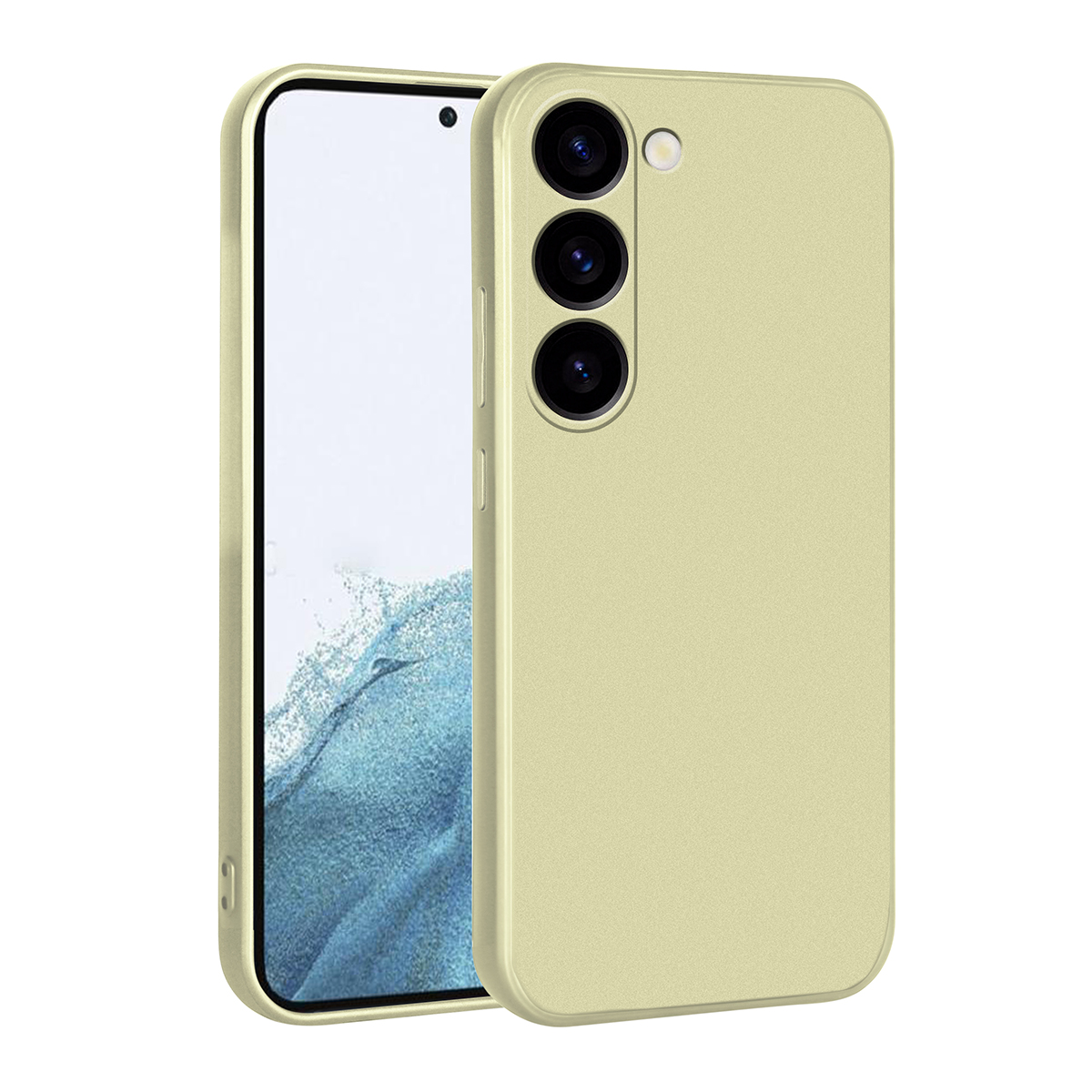 Galaxy S23 Kılıf NXXA Premier Silikon Kapak-Gold