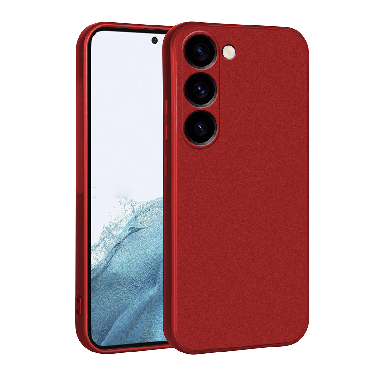 Galaxy S23 Kılıf NXXA Premier Silikon Kapak-Kırmızı