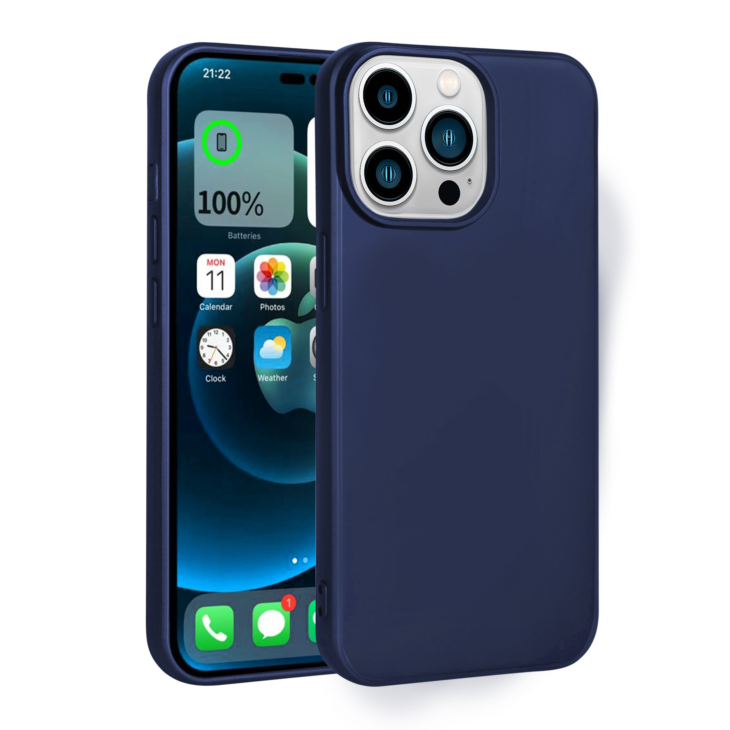 iPhone 14 Pro Uyumlu NXXA Premier Silikon Kapak-Lacivert