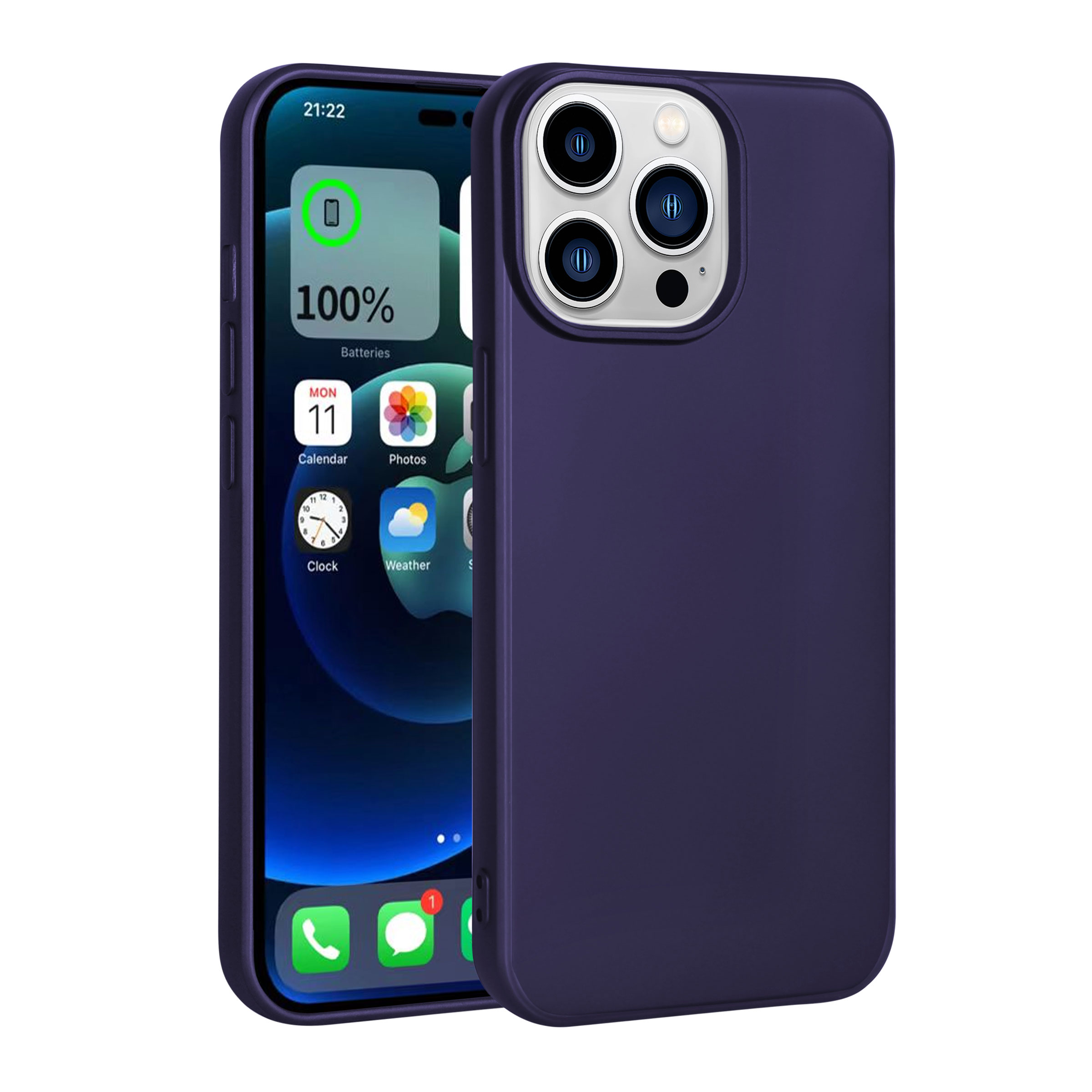 iPhone 14 Pro Max Uyumlu NXXA Premier Silikon Kapak-Derin Mor