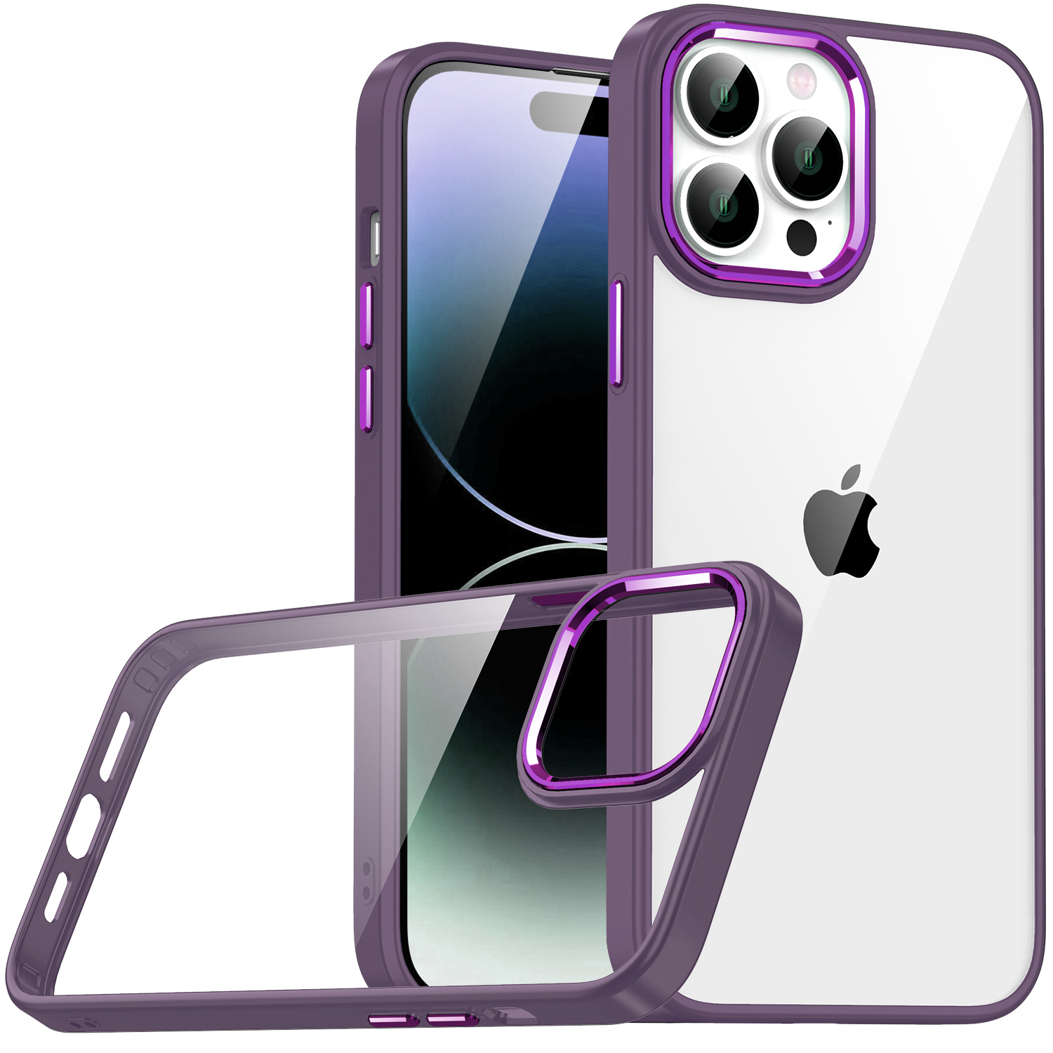 iPhone 14 Pro Uyumlu NXXA Flora Kapak-Derin Mor