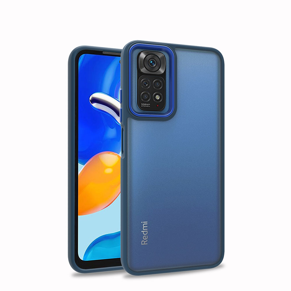 Xiaomi Redmi Note 11 Pro 5G Kılıf NXXA Flora Kapak-Mavi