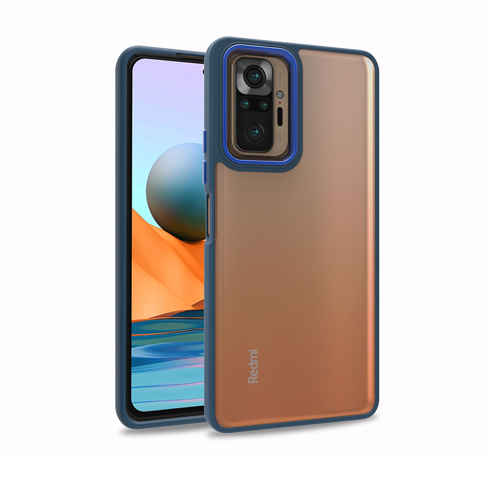 Xiaomi Redmi Note 10 Pro Kılıf NXXA Flora Kapak-Mavi