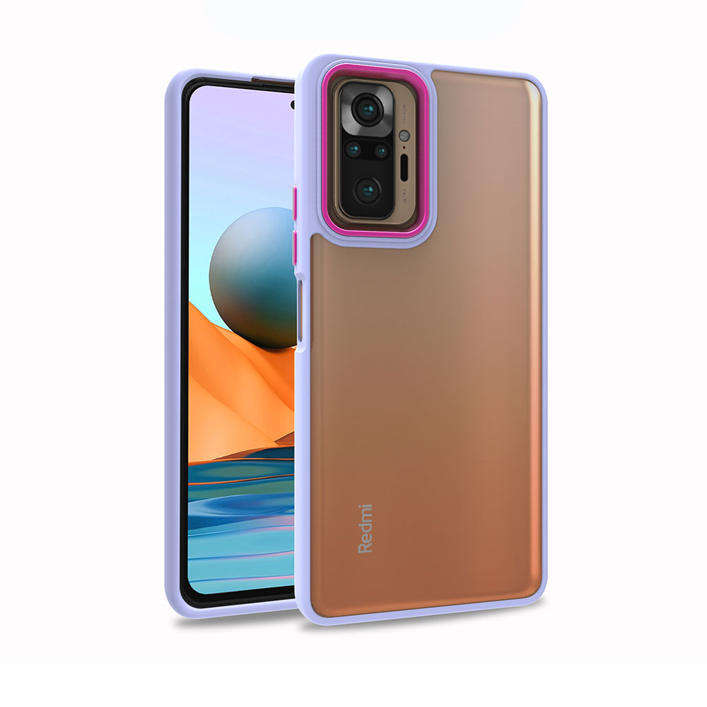 Xiaomi Redmi Note 10 Pro Kılıf NXXA Flora Kapak-Lila