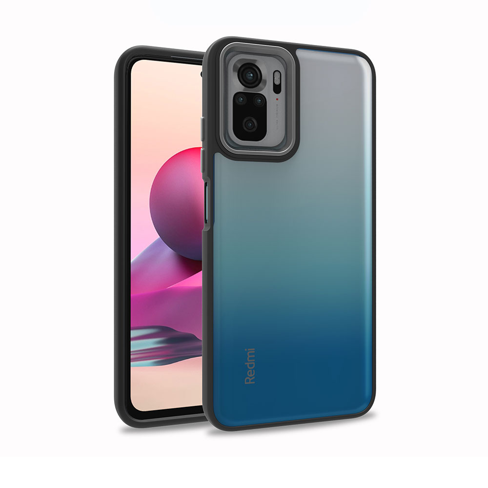 Xiaomi Redmi Note 10S Kılıf NXXA Flora Kapak-Siyah