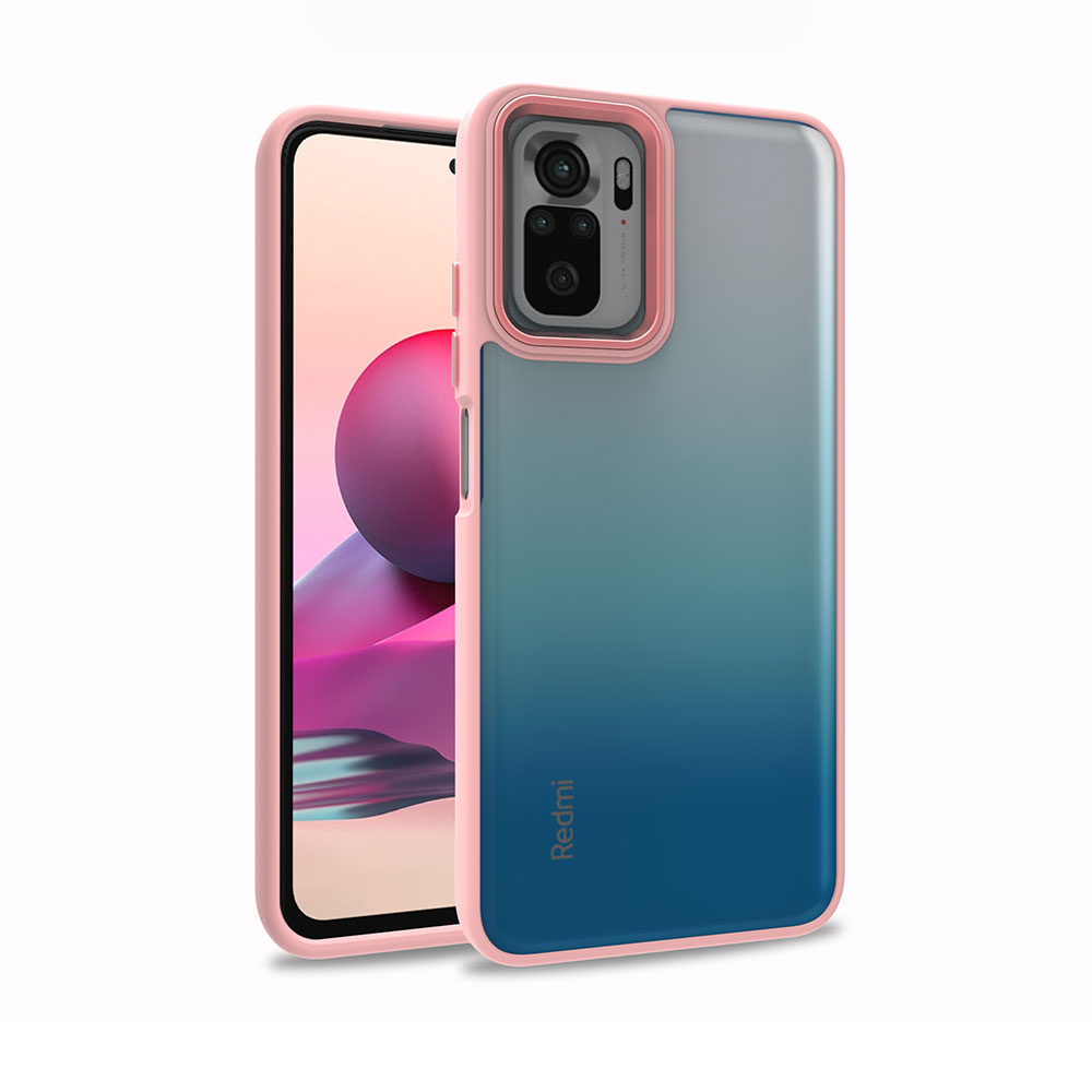 Xiaomi Redmi Note 10 Kılıf NXXA Flora Kapak-Rose Gold