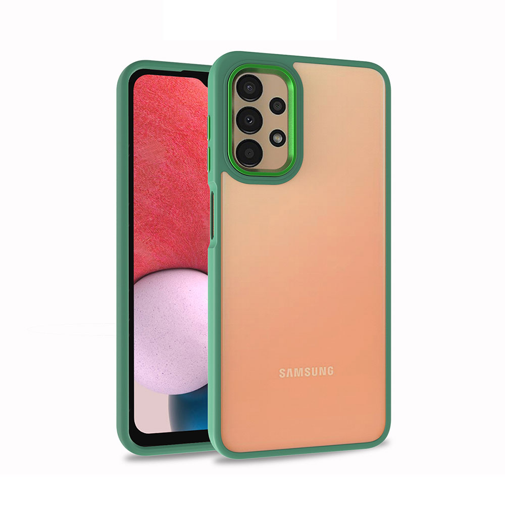 Galaxy A13 4G Kılıf NXXA Flora Kapak-Yeşil