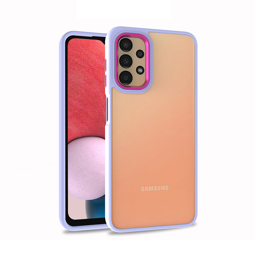 Galaxy A13 4G Kılıf NXXA Flora Kapak-Lila