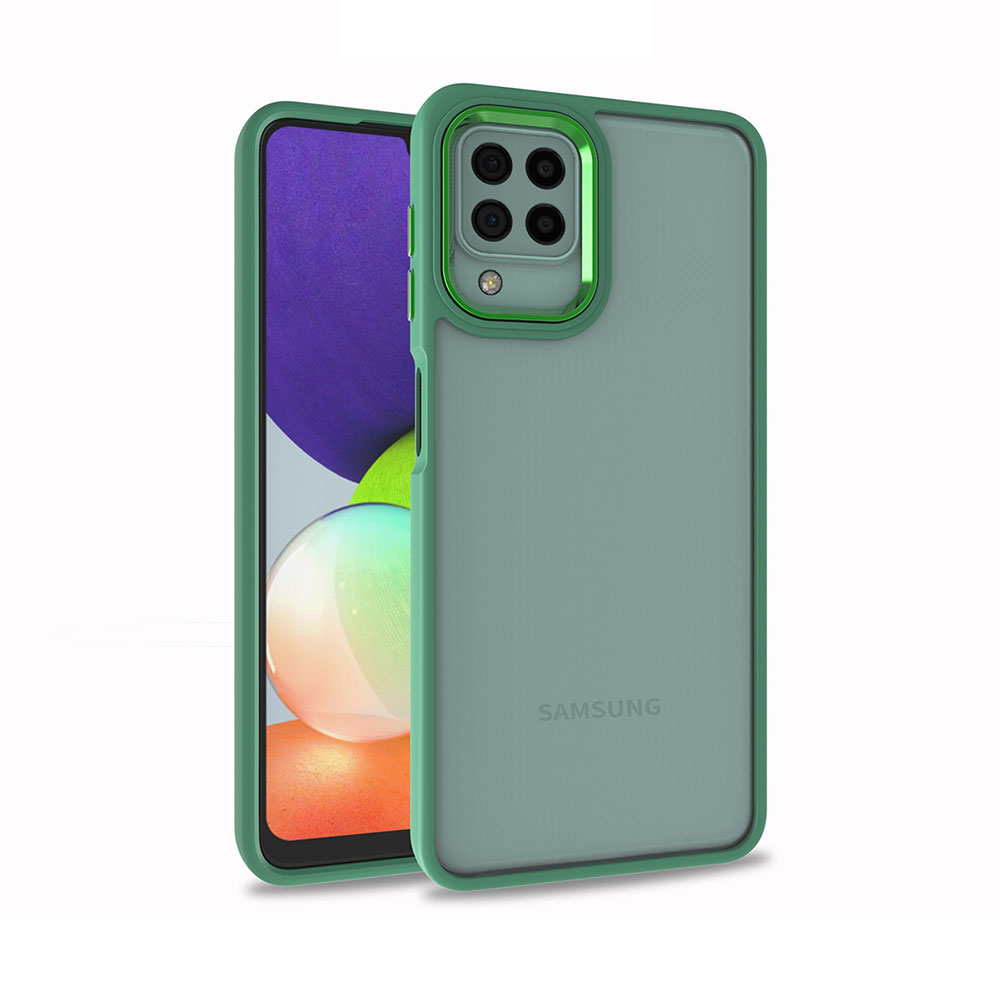 Galaxy A12 Kılıf NXXA Flora Kapak-Yeşil