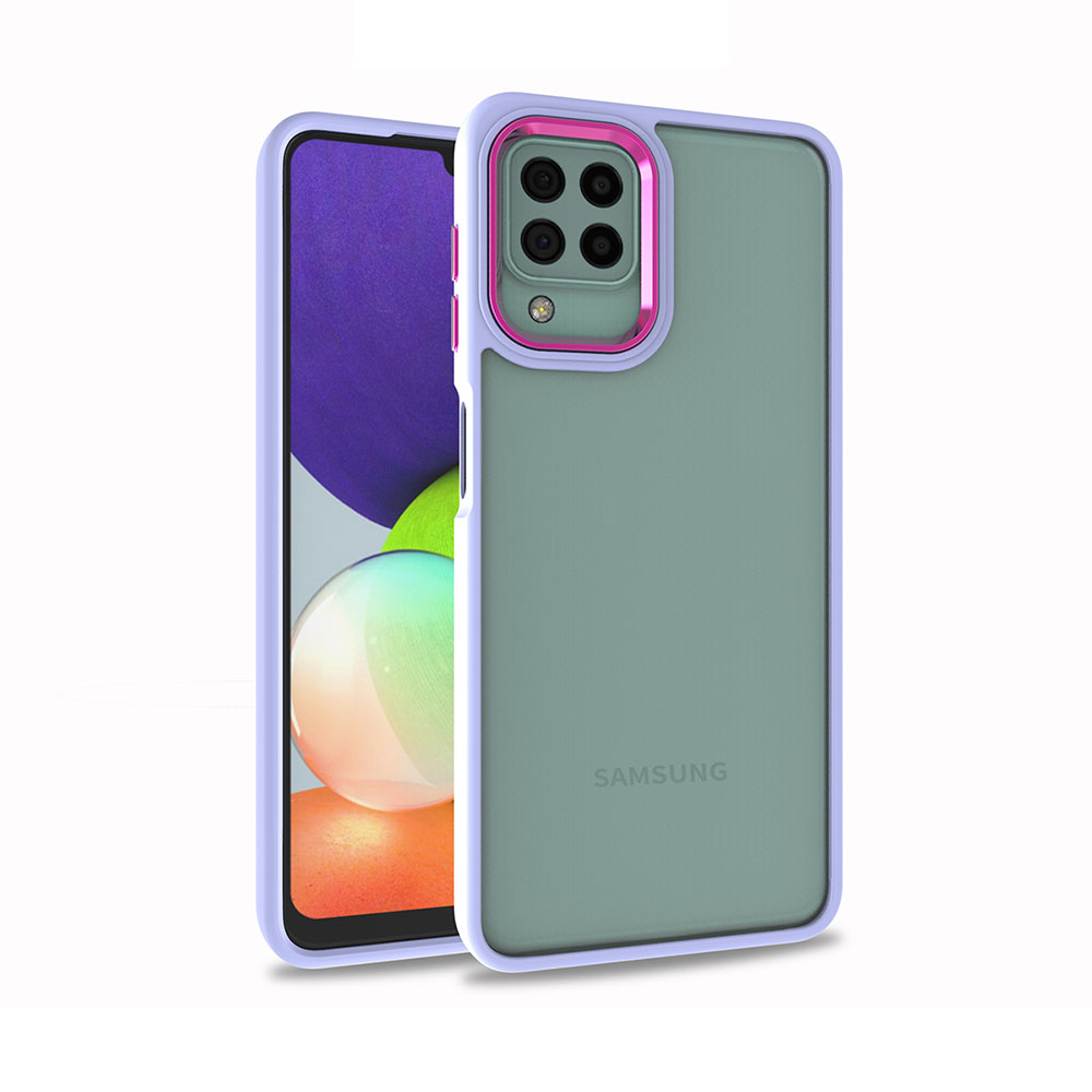 Galaxy A12 Kılıf NXXA Flora Kapak-Lila