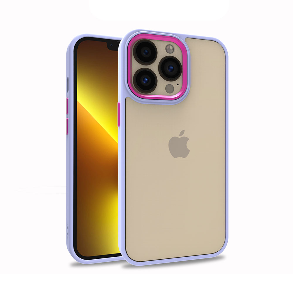 iPhone 13 Pro Uyumlu NXXA Flora Kapak-Lila