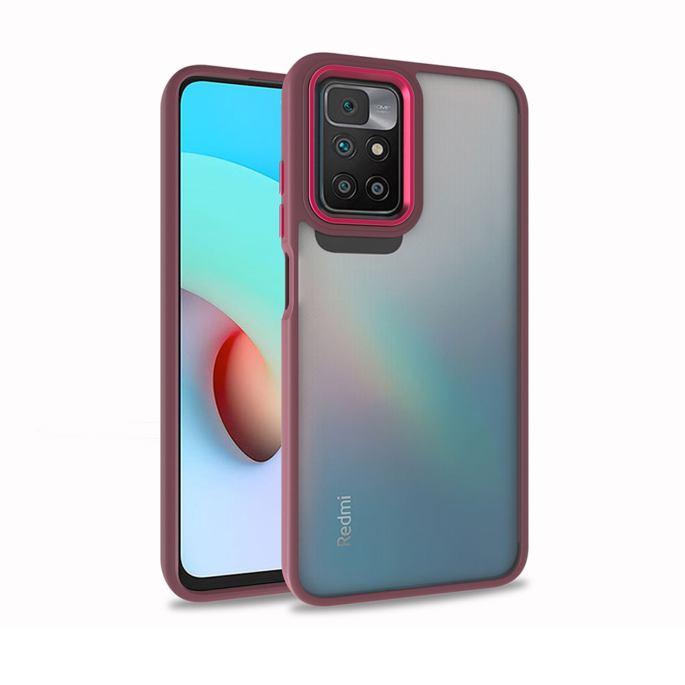 Xiaomi Redmi 10 Kılıf NXXA Flora Kapak-Kırmızı