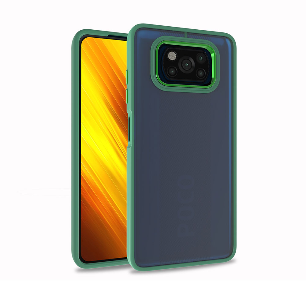 Xiaomi Poco X3 Kılıf NXXA Flora Kapak-Yeşil