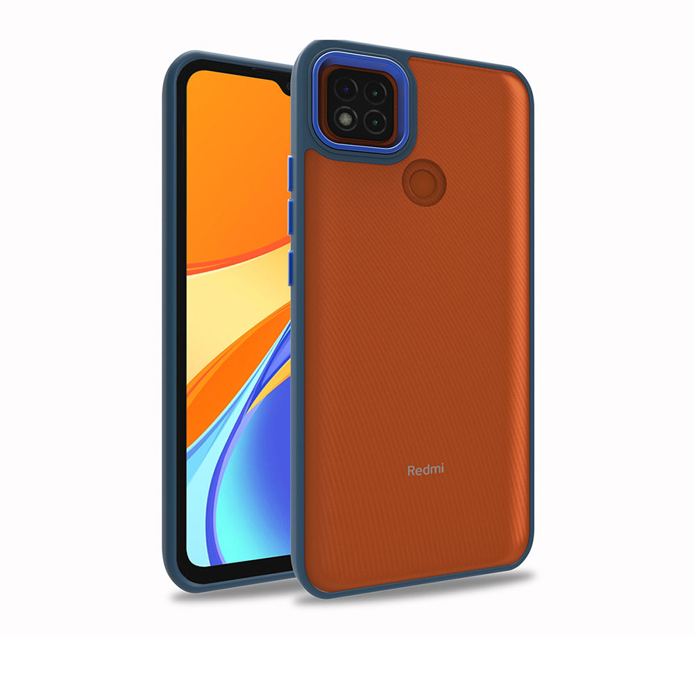 Xiaomi Redmi 9C Kılıf NXXA Flora Kapak-Mavi