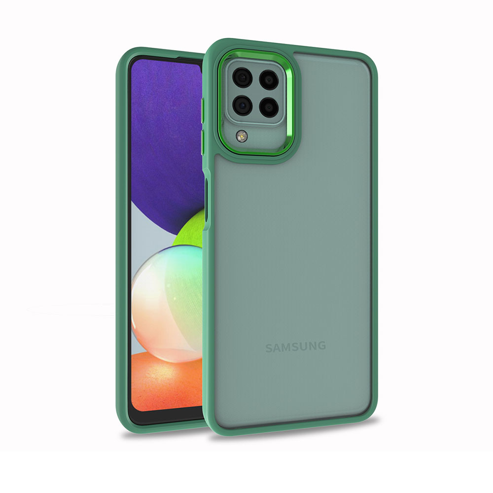 Galaxy M22 Kılıf NXXA Flora Kapak-Yeşil