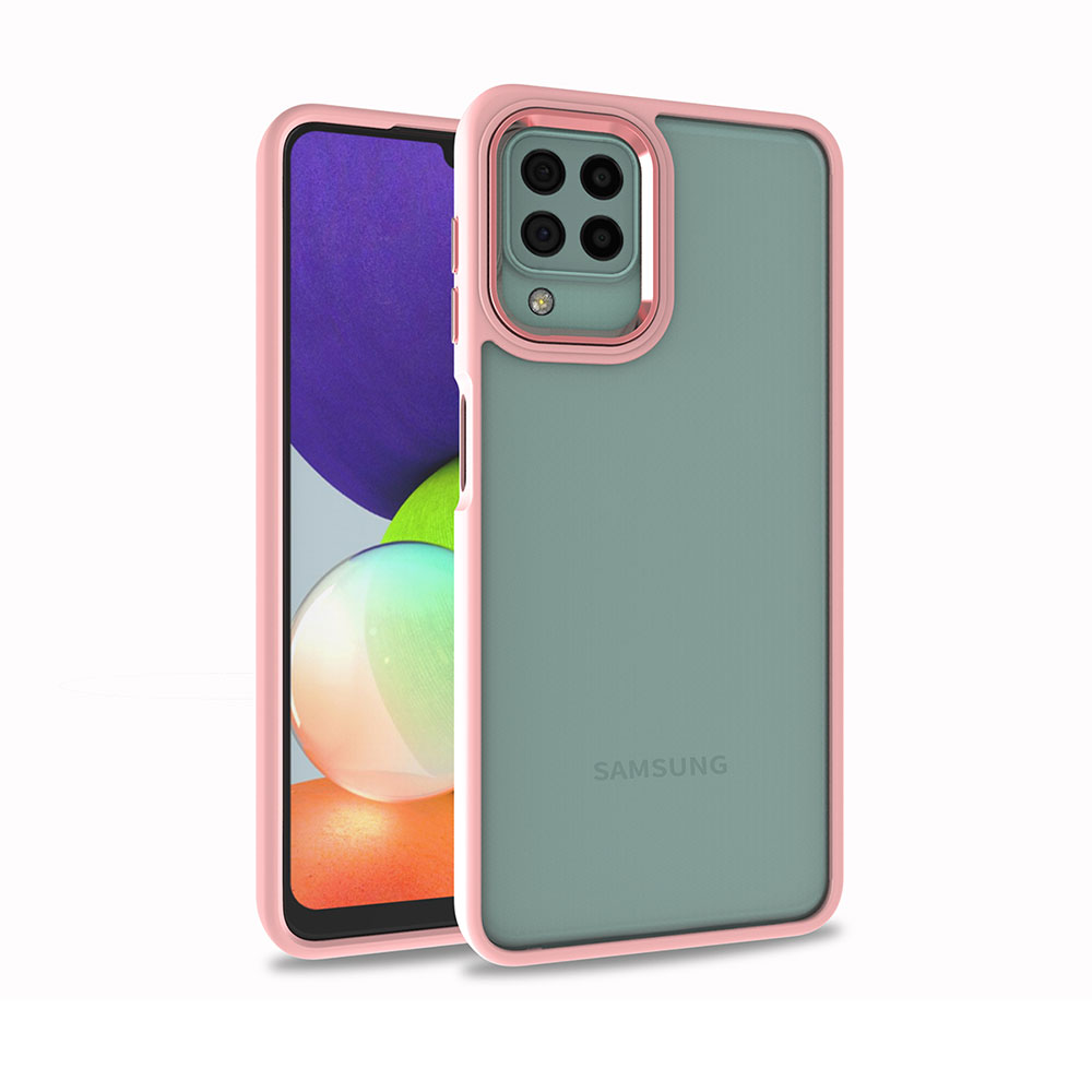Galaxy A22 4G Kılıf NXXA Flora Kapak-Rose Gold