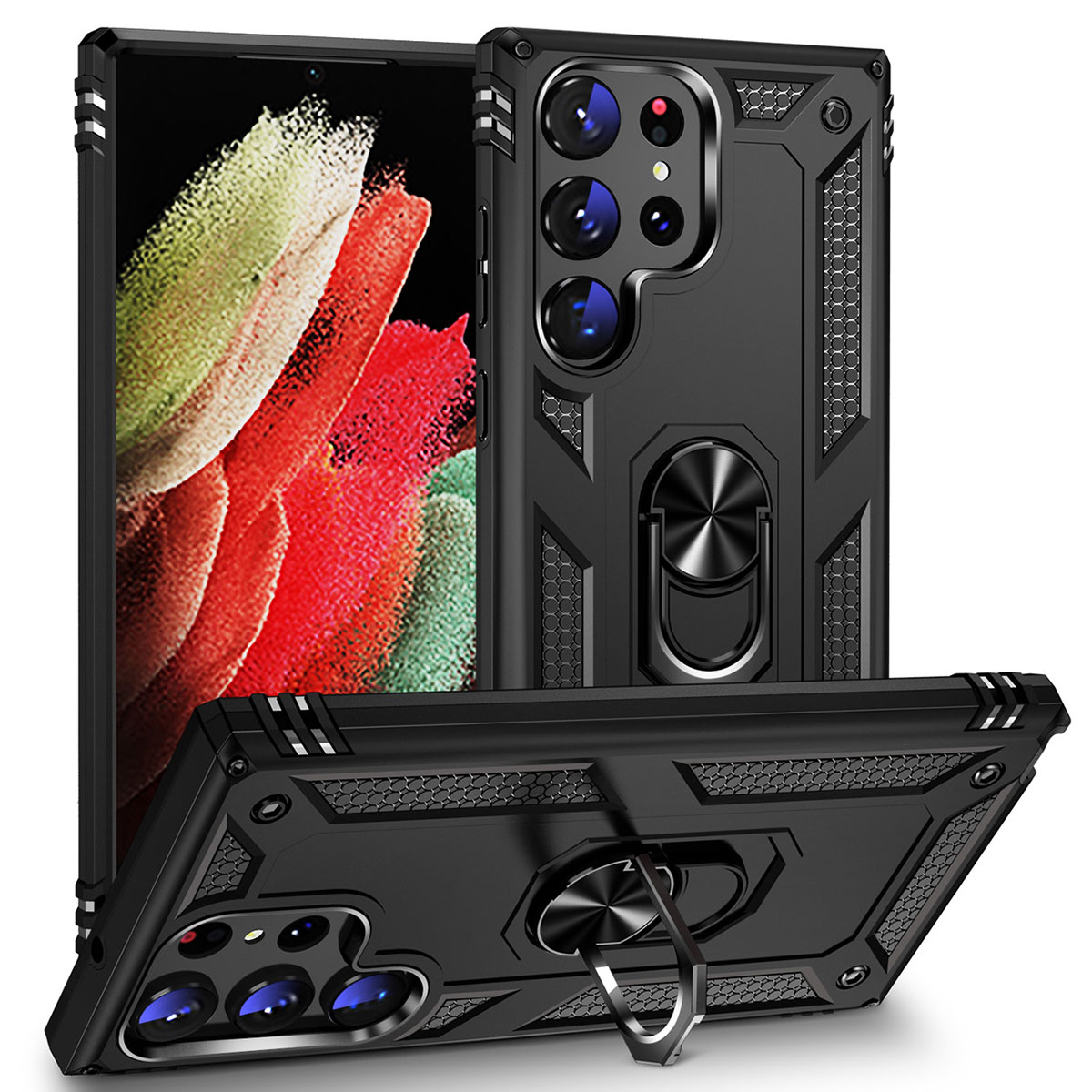 Galaxy S23 Ultra Kılıf NXXA Vega Kapak-Siyah