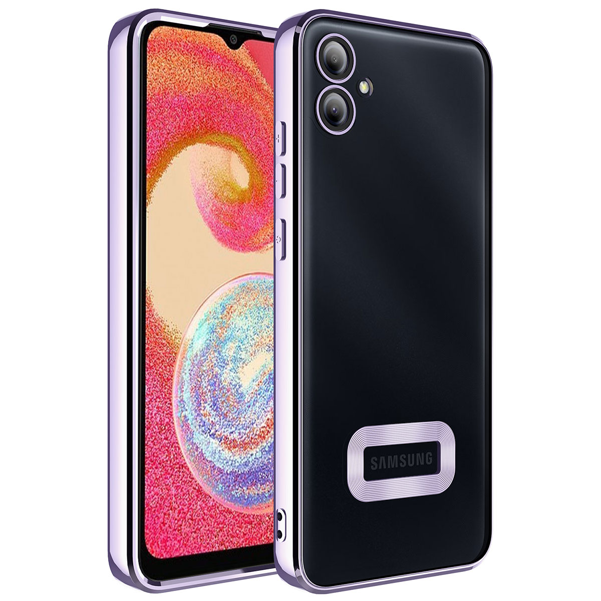 Galaxy A04E Kılıf Kamera Korumalı Logo Gösteren NXXA Omega Kapak-Lila
