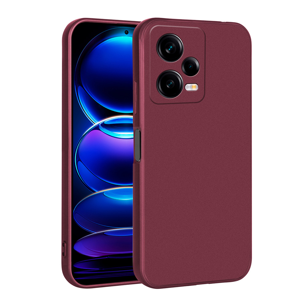 Xiaomi Redmi Note 12 Pro 5G Kılıf NXXA Premier Silikon Kapak-Mürdüm