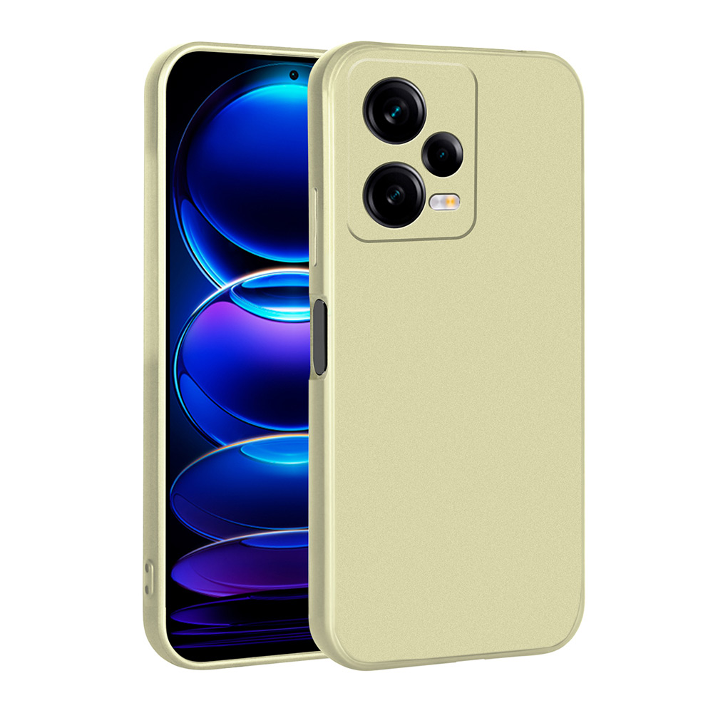 Xiaomi Redmi Note 12 Pro 5G Kılıf NXXA Premier Silikon Kapak-Gold