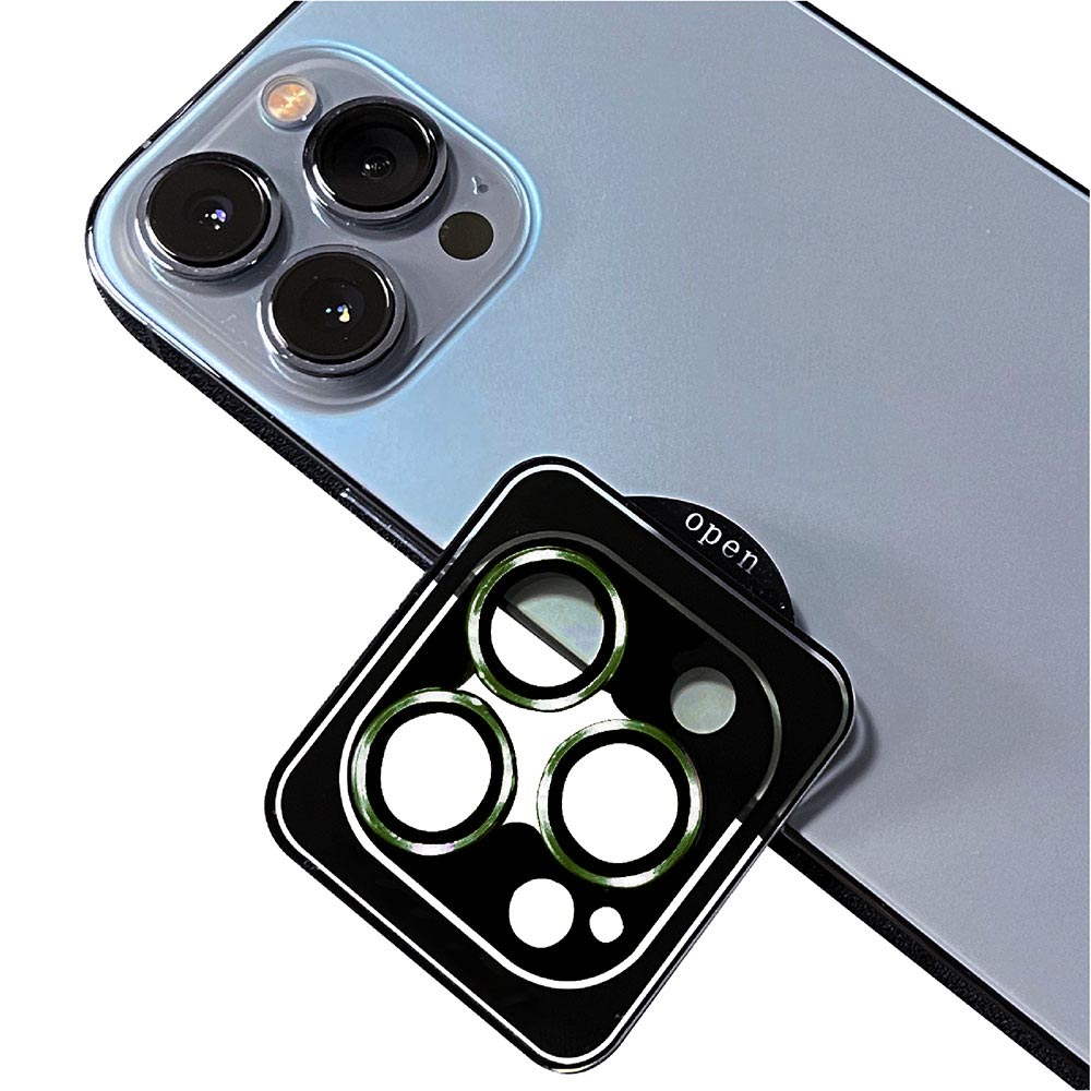 iPhone 12 Pro Uyumlu NXXA CL-09 Kamera Lens Koruyucu-Koyu Yeşil