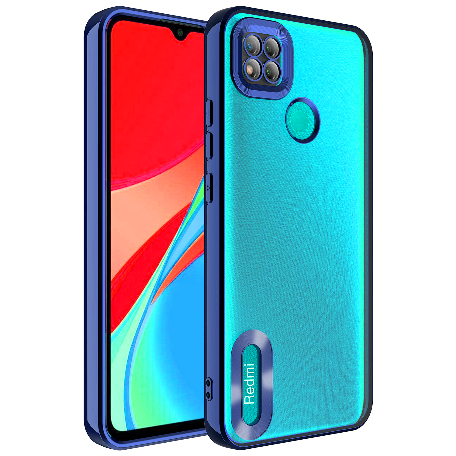 Xiaomi Redmi 9C Kılıf Kamera Korumalı Logo Gösteren NXXA Omega Kapak-Lacivert