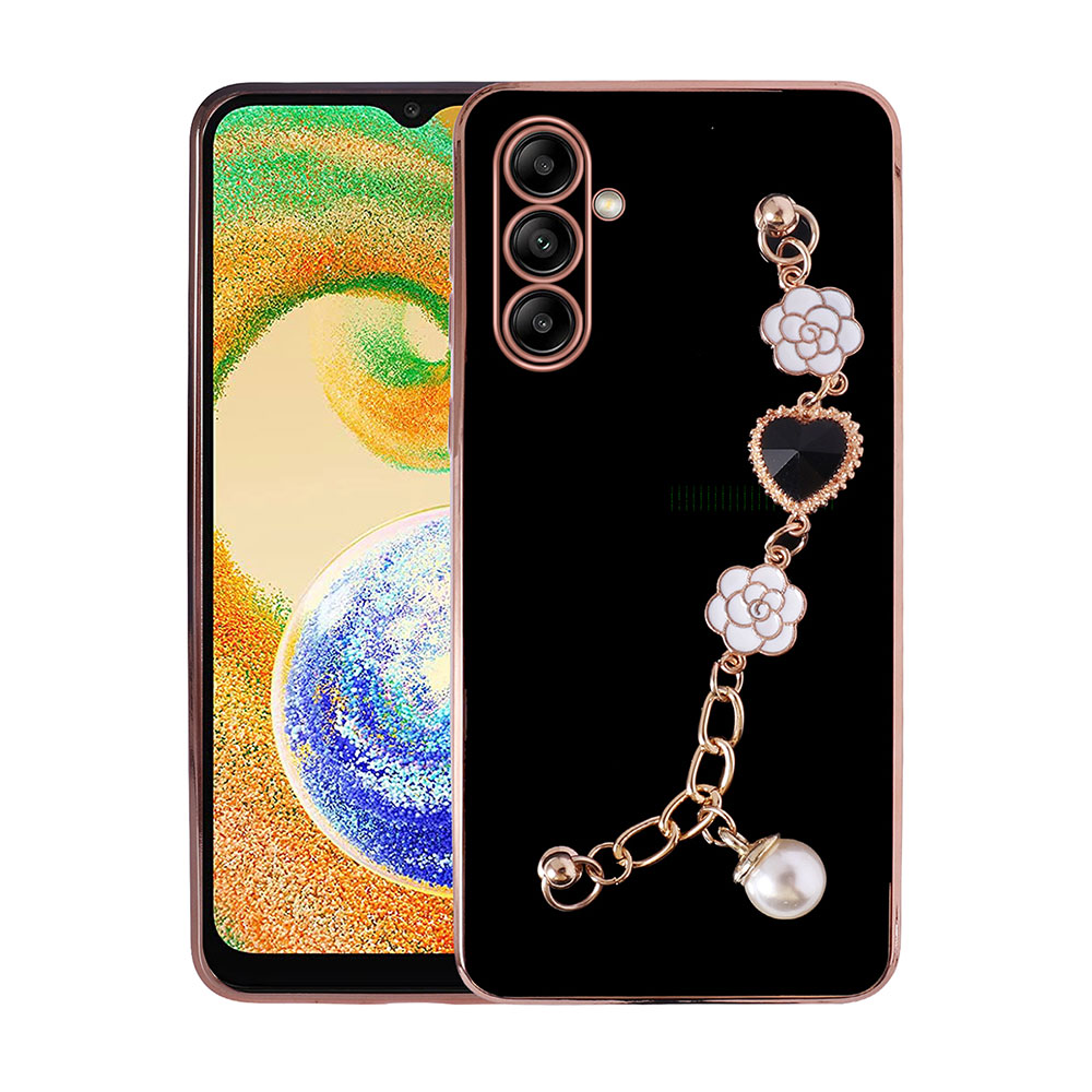 Galaxy A13 5G Kılıf El Tutamaçlı Kamera Korumalı NXXA Taka Silikon Kapak-Siyah