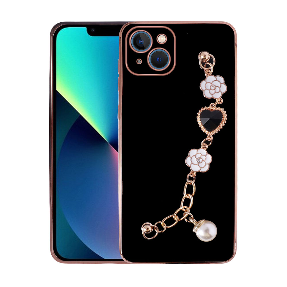 iPhone 14 Plus Uyumlu El Tutamaçlı Kamera Korumalı NXXA Taka Silikon Kapak-Siyah