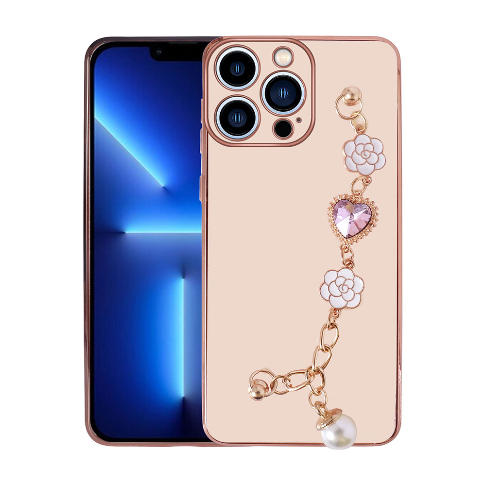 iPhone 14 Pro Uyumlu El Tutamaçlı Kamera Korumalı NXXA Taka Silikon Kapak-Pembe