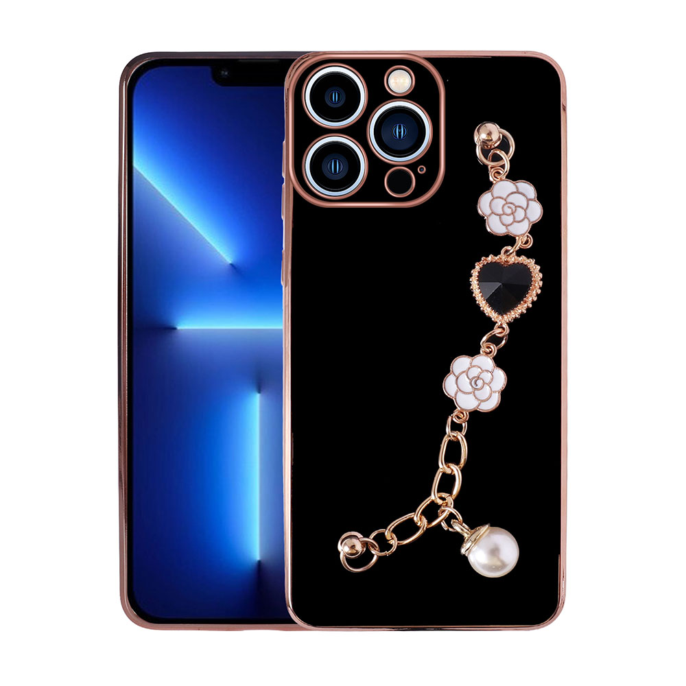iPhone 14 Pro Uyumlu El Tutamaçlı Kamera Korumalı NXXA Taka Silikon Kapak-Siyah