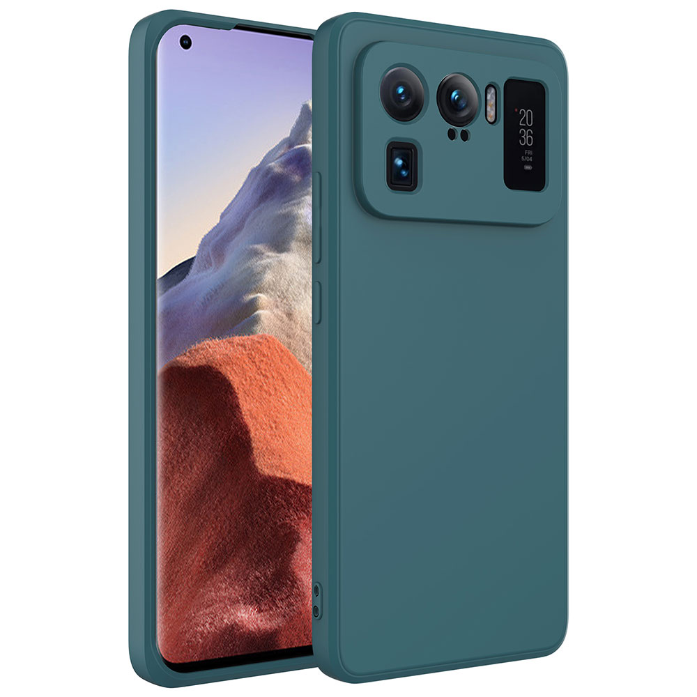 Xiaomi Mi 11 Ultra Kılıf NXXA Mara LaAAKan Kapak-Koyu Yeşil