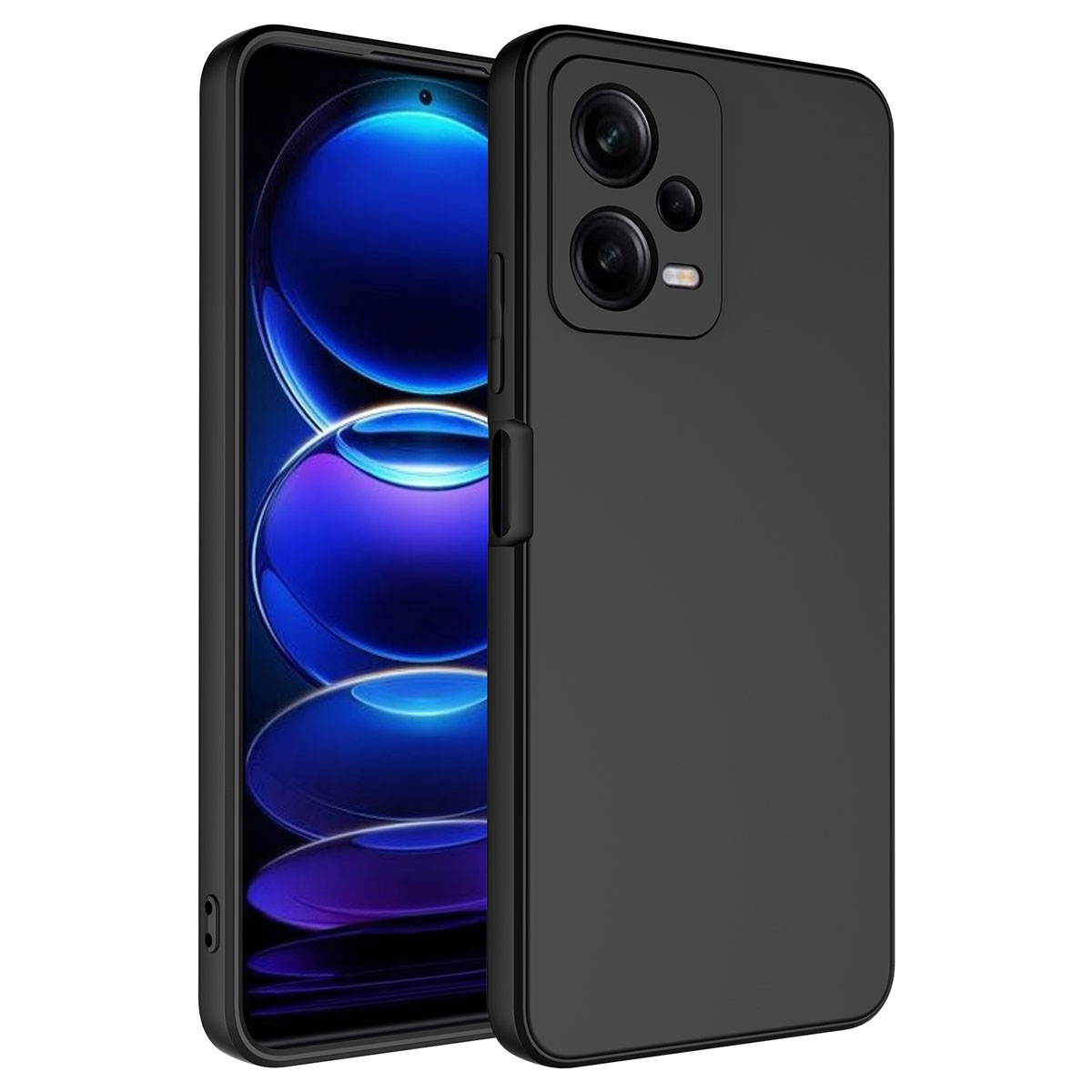 Xiaomi Redmi Note 12 5G Kılıf NXXA Mara LaAAKan Kapak-Siyah