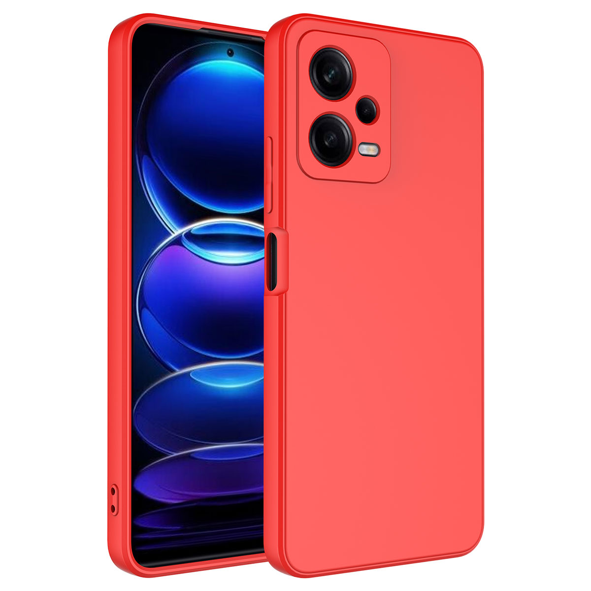 Xiaomi Redmi Note 12 5G Kılıf NXXA Mara LaAAKan Kapak-Kırmızı